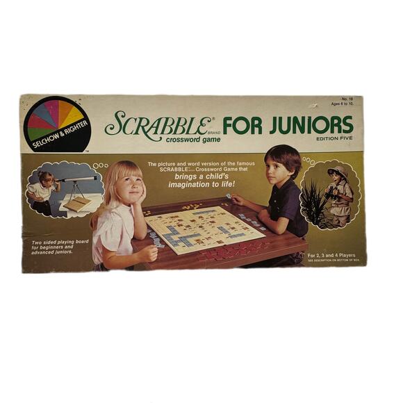 Scrabble for Juniors Selcher and Righter Vintage 1982 Board Game - Picture 1 of 16